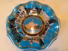 Vintage Walt Disneyland 1960s Glass Candy Dish Productions WDP Blue California  picture
