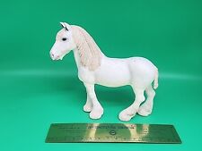 Schleich WHITE SHIRE MARE Braided Draft Horse Toy Animal Figure 2012 Retired  picture