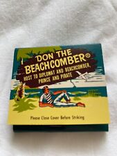 Don The Beachcomber Matchbook - Hollywood Palm Springs Vintage Tiki Tropics picture