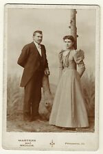 ATTRACTIVE WEDDING COUPLE IN PRINCETON, ILLINOIS  (1897) picture