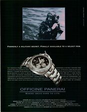 2000 Officine Panerai Luminor Chronograph Titanium Scuba Watch Vintage Print Ad picture