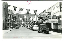 1940s RPPC YREKA CALIFORNIA CA PARADE,BANNERS,CLUB,CAFE,BANK~REAL PHOTO POSTCARD picture