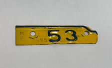 1953 Kansas License Plate Tab - McPherson County - MP 0585 picture