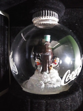 Coca Cola Collectibles Holiday Radiance Penguins Iceberg Coke Glass Ornament picture