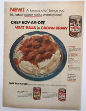 1953 Chef-Boy-Ar-Dee Meat Balls, Gibson Greeting Cards Vintage Print Ads picture