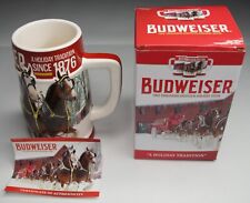 2018 Budweiser Anheuser Busch Beer Holiday Christmas Stein, NIB w/ COA picture