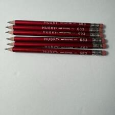 6 Vintage Husky Empire 683 Fat Chubby Pencils Chunky Primary School USA Red Used picture