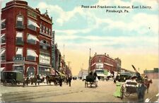 C1910s Pittsburgh PA Main Street View Horse & Buggy Pennsylvania Postcard 125 picture