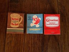 RARE Belfast Old Fashioned Mug Root Beer Matchbook + Carnation & Snoboy /Standby picture
