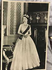 H.M. Queen Elizabeth II Real Photo Valentine's RPPC 1957? Queen Elizabeth Crown picture