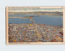 Postcard San Francisco Business District & Bay San Francisco California USA picture