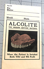 Vintage Denture Material Alcolite Ranson & Randolph Dentist Advertisement picture