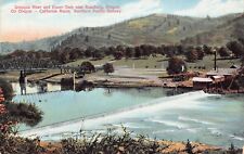Umpqua River Power Dam Roseburg OR Oregon Railroad Train Bridge Vtg Postcard C53 picture