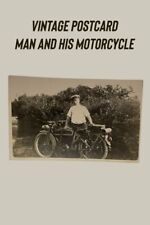 Vintage Postcard Man And His Antique Motorcycle Add To Your Timeless Collection picture
