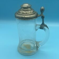 Vintage Clear Glass Beer Stein picture