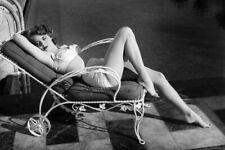 PEGGIE CASTLE BAREFOOT IN BIKINI BY POOL RARE 24x36 inch Poster picture