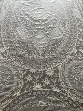 Normandy Lace Antique Handmade Twin Bed Cover  - Table Cover- c1920 picture