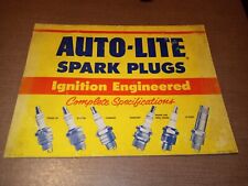 1959 AUTO-LITE SPARK PLUGS “Ignition Engineered” Complete  Specification catalog picture