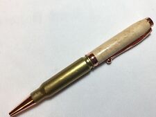 308 caliber bullet pen made with maple and a genuine brass casing- hand crafted picture