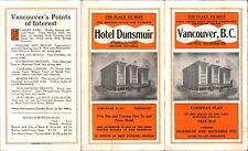 1913 HOTEL DUNSMUIR in VANCOUVER, BRITISH COLUMBIA advertising brochure CANADA picture
