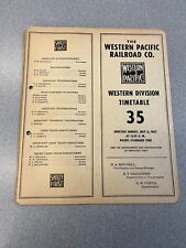 July 1947 Western Pacific Railroad Co. Western Division Employ Time Table No. 35 picture