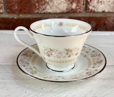 Vintage Rosemont by Lenox footed Tea Coffee Cup and Saucer Oxford Bone China USA picture