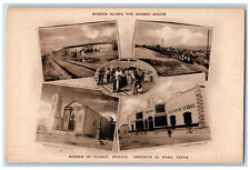 Juarez Mexico Postcard Scenes Along The Sunset Route c1920's Multiview picture