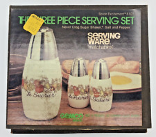Vintage Gemco Spice Excitement 8101 Pattern Salt Pepper Shakers Sugar Pourer picture