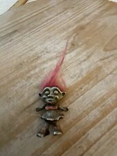 Vintage Pewter Troll with Pink Hair  picture