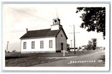 1947 Methodist Church View Bell Tower Brainardsville NY RPPC Photo Postcard picture