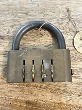 Antique Old W.A. Harrison Insurance Combination Lock Padlock picture