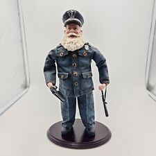Vintage Clothtique Policeman Santa Officer Claus Figurine Lawman  Statue  picture