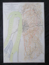 1983 Civil War Map Print - Siege of Vicksburg, Mississippi -  I COMBINE SHIPPING picture