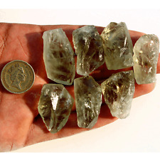 7 PC Natural Green Amethyst/Prasiolite Raw Crystal Points Reiki Mineral Specimen picture