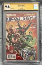 Justice League #1 CGC 9.6 (DC 2011) Cover & Signed By Jim Lee-Scott Williams picture