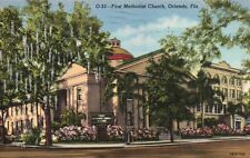 Postcard FL Orlando Florida First Methodist Church 1948 Linen Vintage PC f9886 picture
