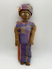 Vintage African Cloth Doll with Baby Hand Painted Face  Estate Find  A7 picture