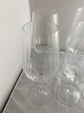 Optic Ribbed Crystal Stemware Wine Glasses Set Of 6. Gorgeous picture