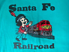 Vintage 1980’s Santa Fe Railroad Mascot “Chico” Adult X-Large Green Sweatshirt picture