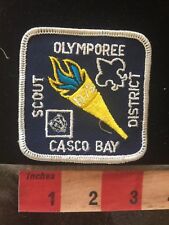 Vtg 1975 BSA CASCO BAY SCOUT DISTRICT OLYMPOREE Boy Scouts Patch 70ZZ picture