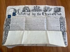 VICTORIAN ROYAL LETTERS PATENT DOCUMENT ON VELLUM 1868 - Match Production picture