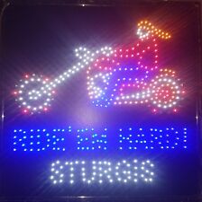 Ride'Em Hard Sturgis LED Motorcycle Sign picture