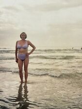 2000s Young Pretty Lady Bikini Broad Shoulder Woman Vintage Photo picture