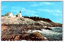 LIGHTHOUSE ON THE ROCKBOUND COAST PEMAQUID POINT MAINE POSTCARD picture