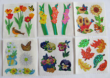 Vintage Sandylion Flower Stickers Glitter Prism Tulip Daisy Violet - You Choose picture