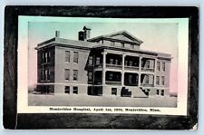 Montevideo Minnesota Postcard Montevideo Hospital April Exterior Building c1910 picture
