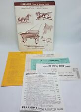 Vtg 1960s Pearson's Towne & Country Carts Catalog #63 w Price Lists & Bonuses picture
