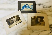 ANTIQUE PICTURES Photos Lot RAILROAD TRAIN CONDUCTOR Station Workers USA Men picture