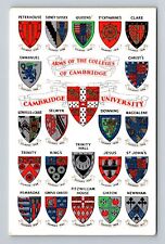 Cambridge England, Arms Of The Colleges Of Cambridge University Vintage Postcard picture