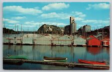 Postcard MN Red Wing Floating Boathouse Village UNP A32 picture